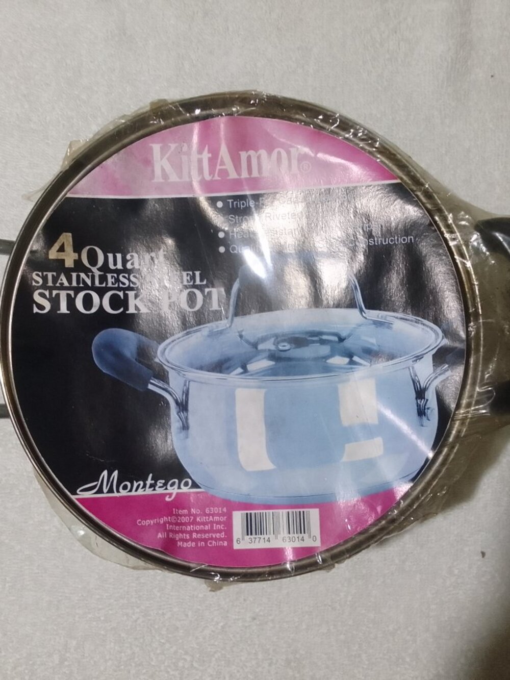 KittAmor finest-quality 4-Quart stainless steel stock pot brand new